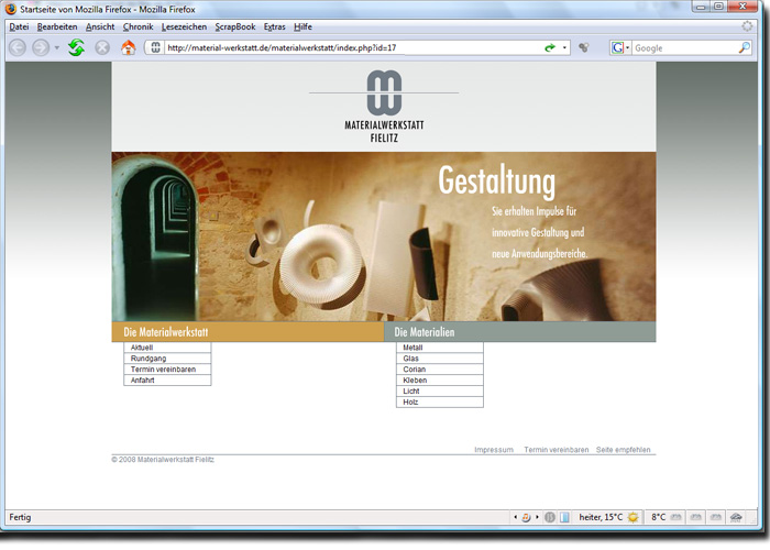 Arbeitsproben Webdesign und Programmierung
